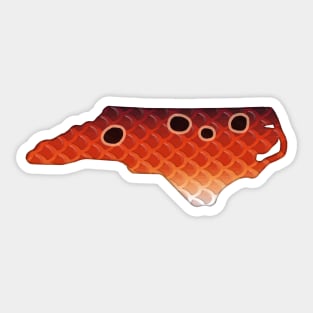 North Carolina Redfish Colors Red Drum Inspired Color Pattern Sticker